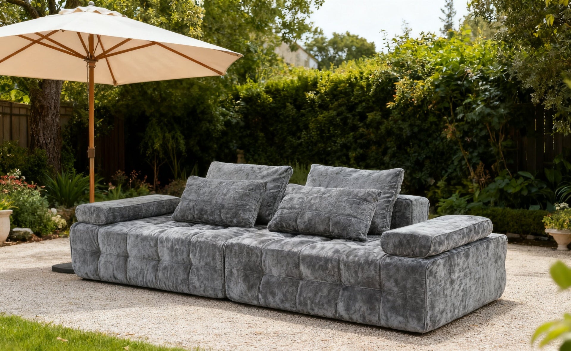 Sofa Couch for Living Room, Modern Loveseat Sofa with Extra Deep Seats, Comfy Armrests, Couches for Living Room Apartment Lounge, Easy Assembly, Grey
