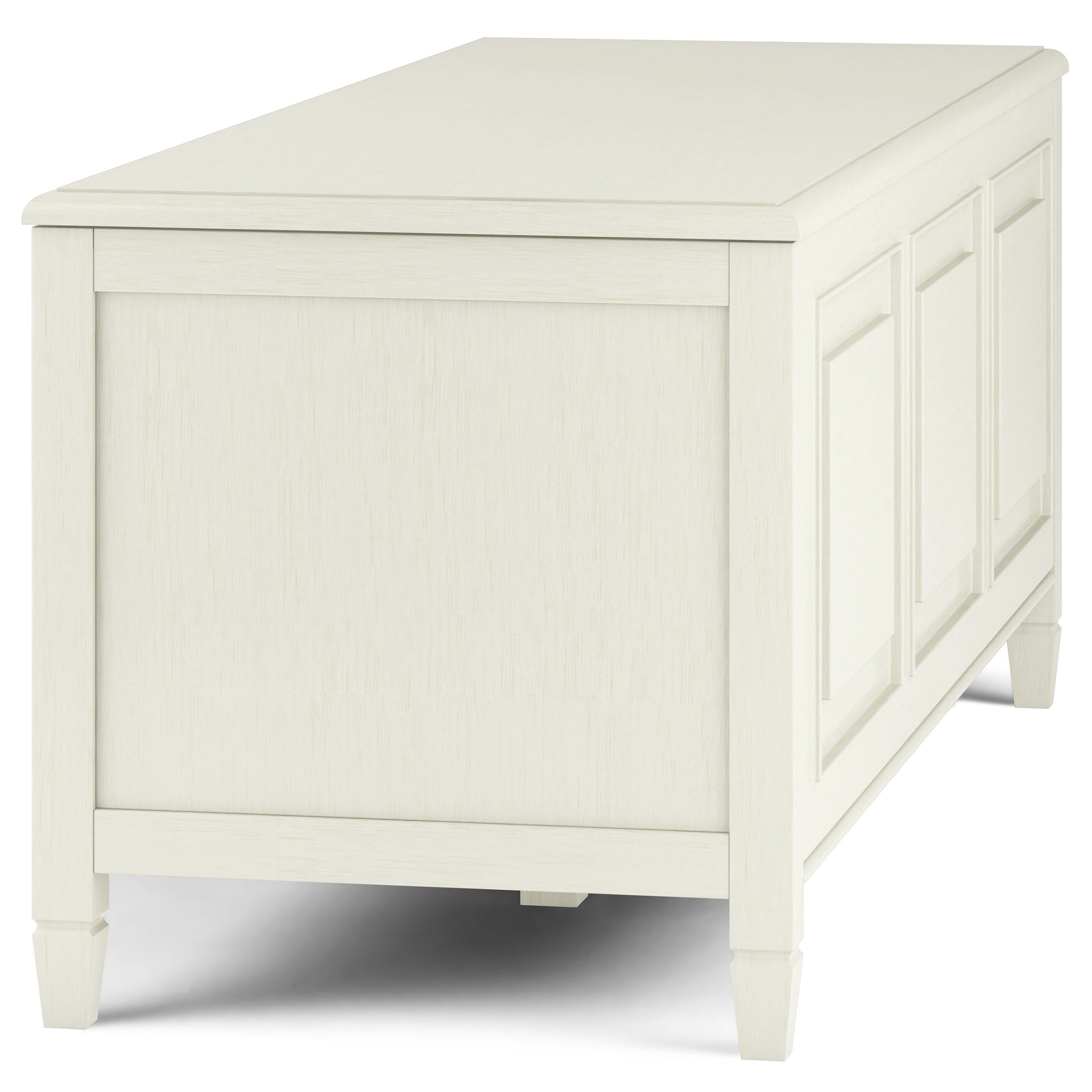 Connaught 51 inch Wide Solid Wood Storage Bench Trunk in Antique White