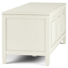 Connaught 51 inch Wide Solid Wood Storage Bench Trunk in Antique White