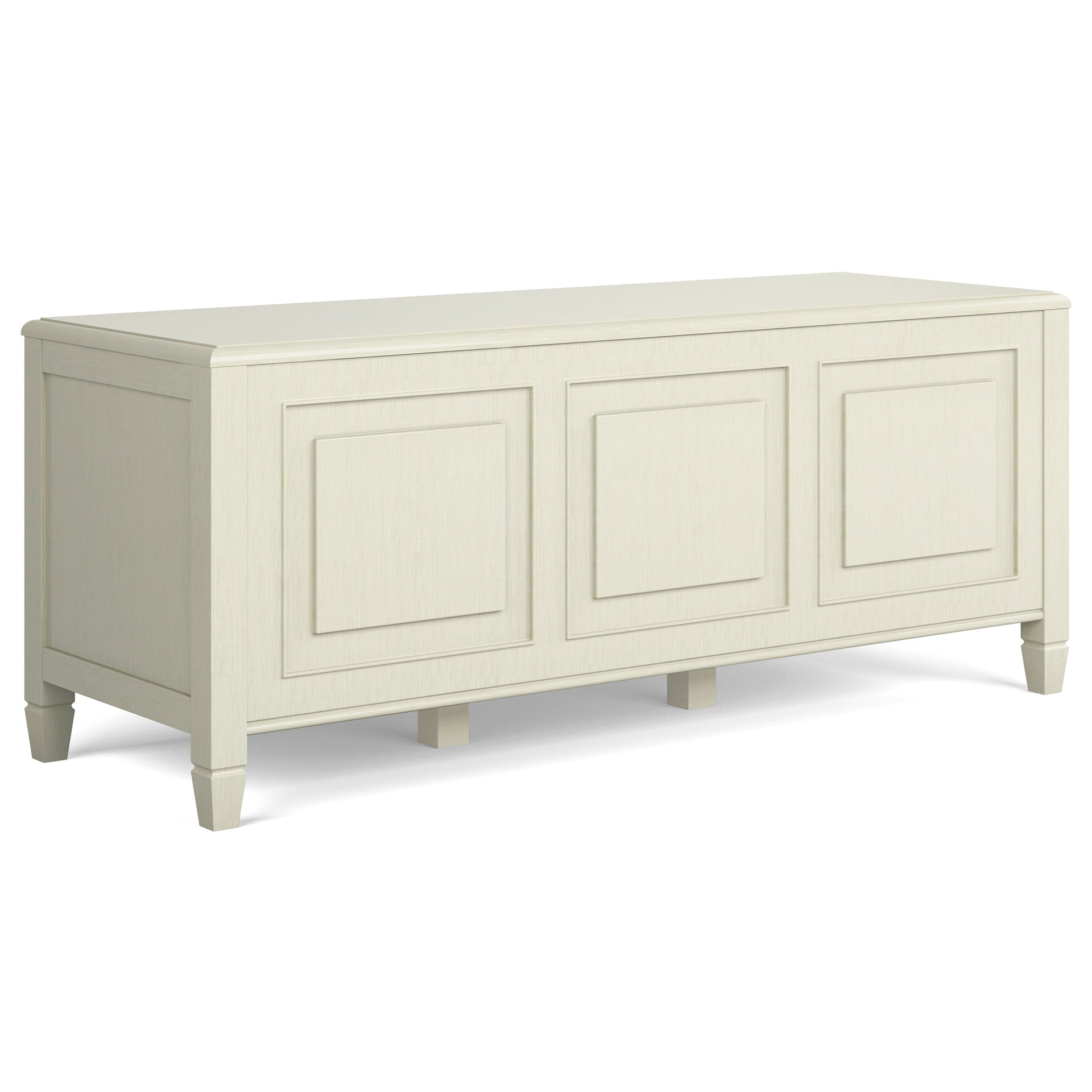 Connaught 51 inch Wide Solid Wood Storage Bench Trunk in Antique White