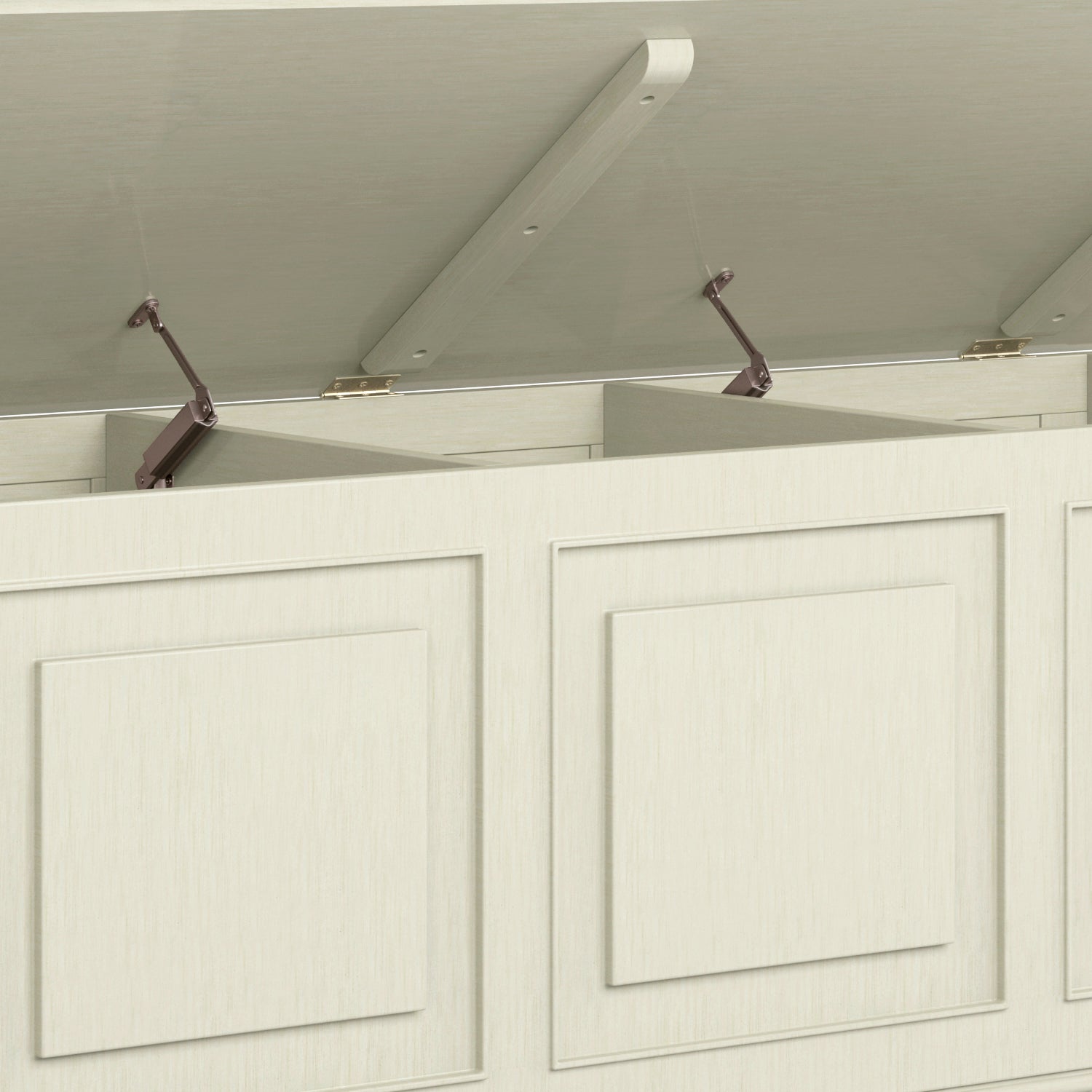 Connaught 51 inch Wide Solid Wood Storage Bench Trunk in Antique White