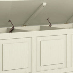 Connaught 51 inch Wide Solid Wood Storage Bench Trunk in Antique White