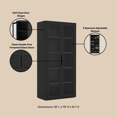 Bookcase Cabinet in Black