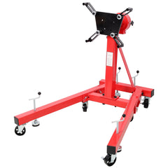 1500lbs Folding Engine Stand,Geared Rotating Head,360 Degree Adjustable Mounting Head,Red Color
