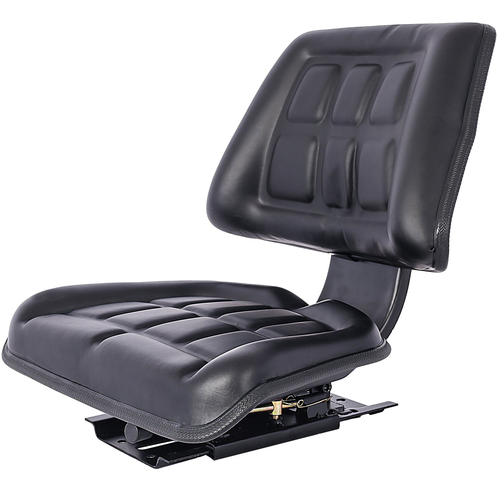 Tractor Seat w/ Backrest Black Slide Track Steel/PVC Compact Mower