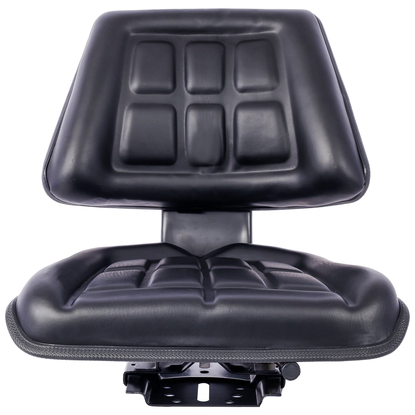 Tractor Seat w/ Backrest Black Slide Track Steel/PVC Compact Mower