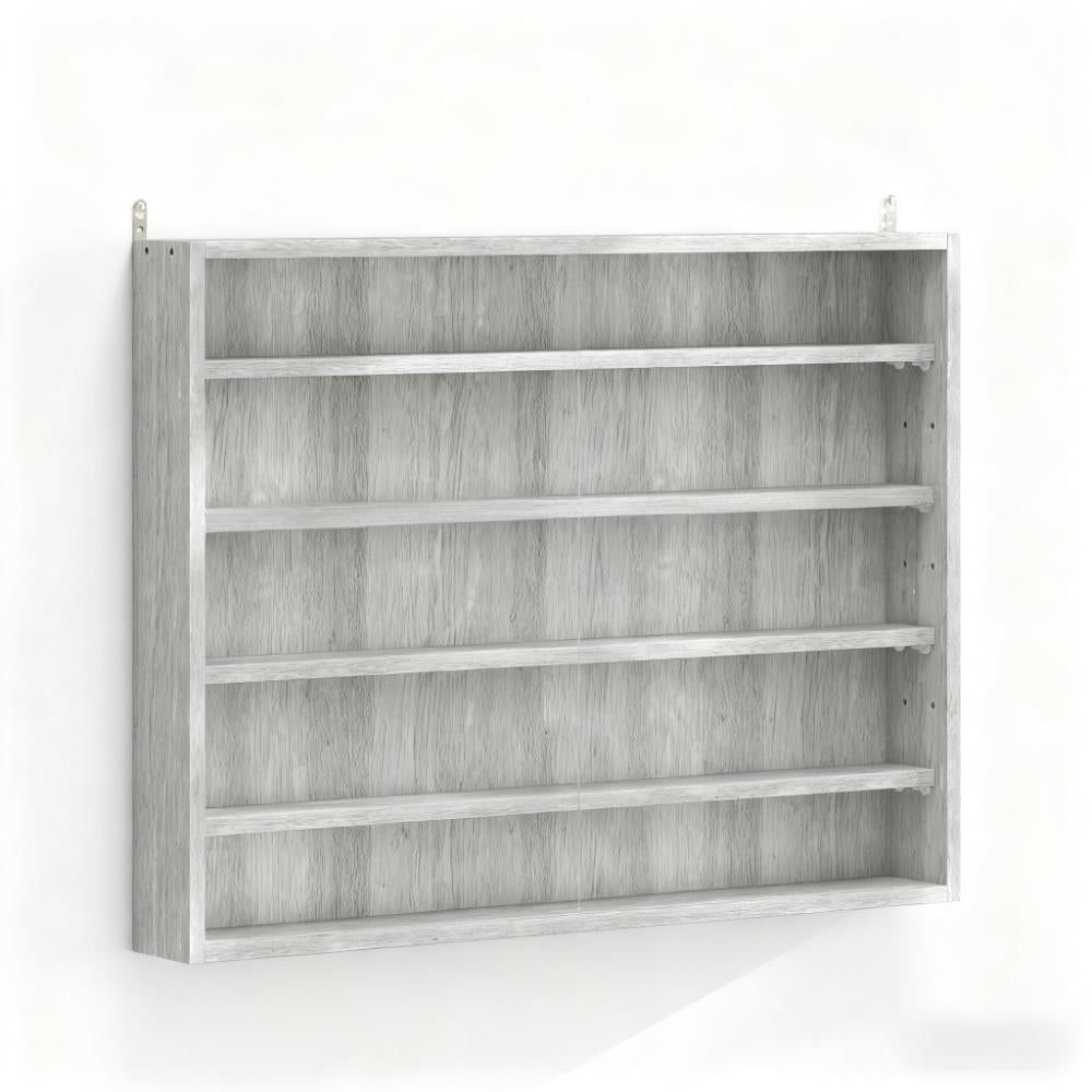 Gray Wall-Mounted Display Case Perfect for Model Cars, Clear Door for Stylish Collectible Showcase