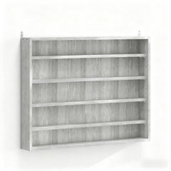 Gray Wall-Mounted Display Case Perfect for Model Cars, Clear Door for Stylish Collectible Showcase