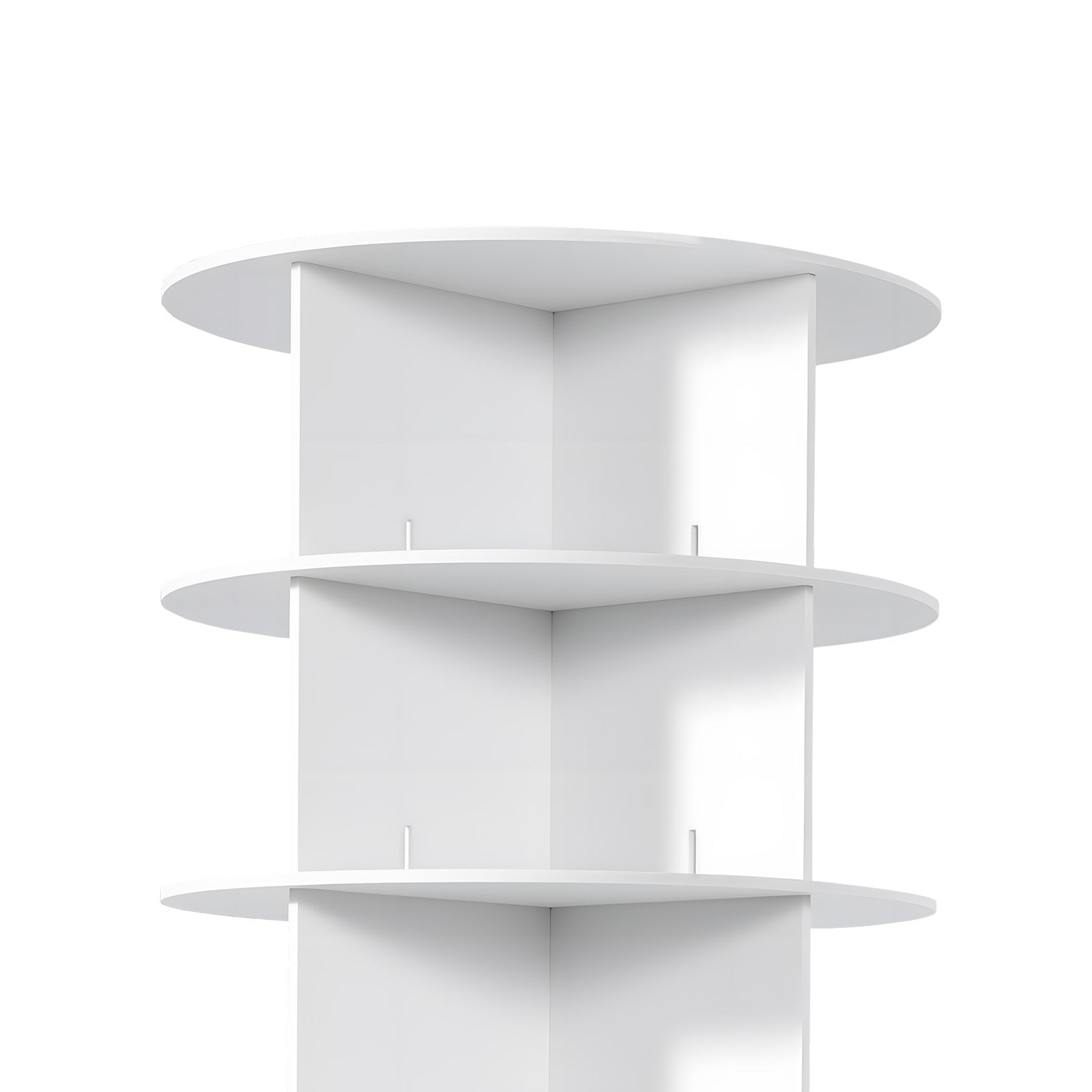 6 Tiers Rotating Shoe Rack Tower, 360° Spinning Shoe Rack, Revolving Storage Round Carousel Display, Freestanding Lazy Susan Organizer Display for Bedroom, Living Room, Entryway, Closet, White