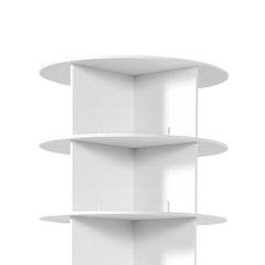 6 Tiers Rotating Shoe Rack Tower, 360° Spinning Shoe Rack, Revolving Storage Round Carousel Display, Freestanding Lazy Susan Organizer Display for Bedroom, Living Room, Entryway, Closet, White