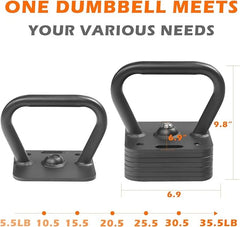 35.5LB Kettlebell Handle Square Exercise Fitness Kettlebell Grip Training & Weightlifting Equipment for Men Women Strength, Conditioning & Cross-Training