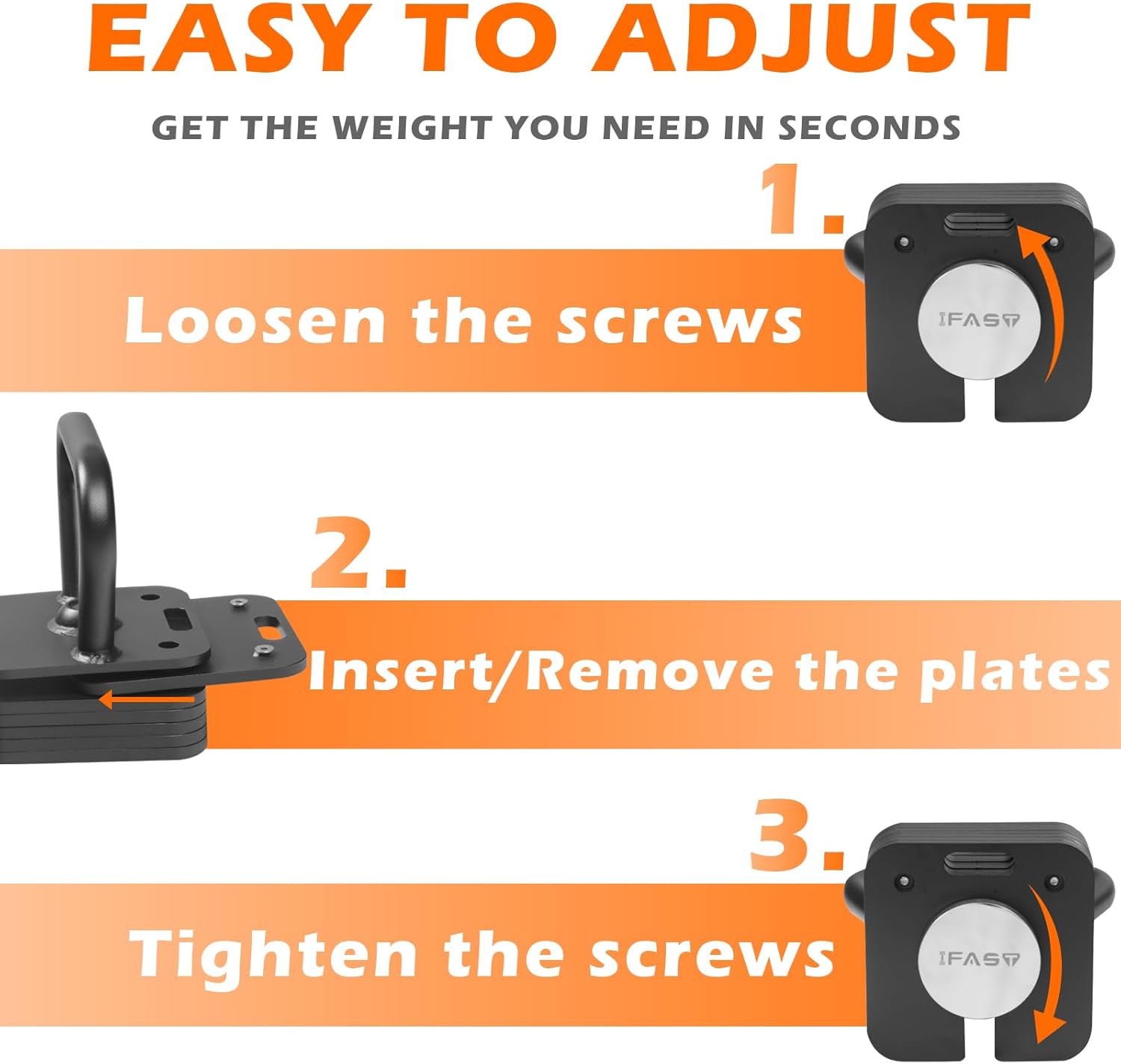 Adjustable Kettlebell Handle Square Exercise Fitness Kettlebell Grip Training & Weightlifting Equipment for Men Women Strength, Conditioning & Cross-Training
