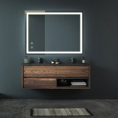 32x24inch Bathroom Led Classy Vanity Mirror with focused backplane,High Lumen,Dimmable Touch,Wall Switch Control, Anti-Fog ,CRI 95 Adjustable 3000K-4500K-6000K ,IP54 Waterproof  Vertical & Horizontal