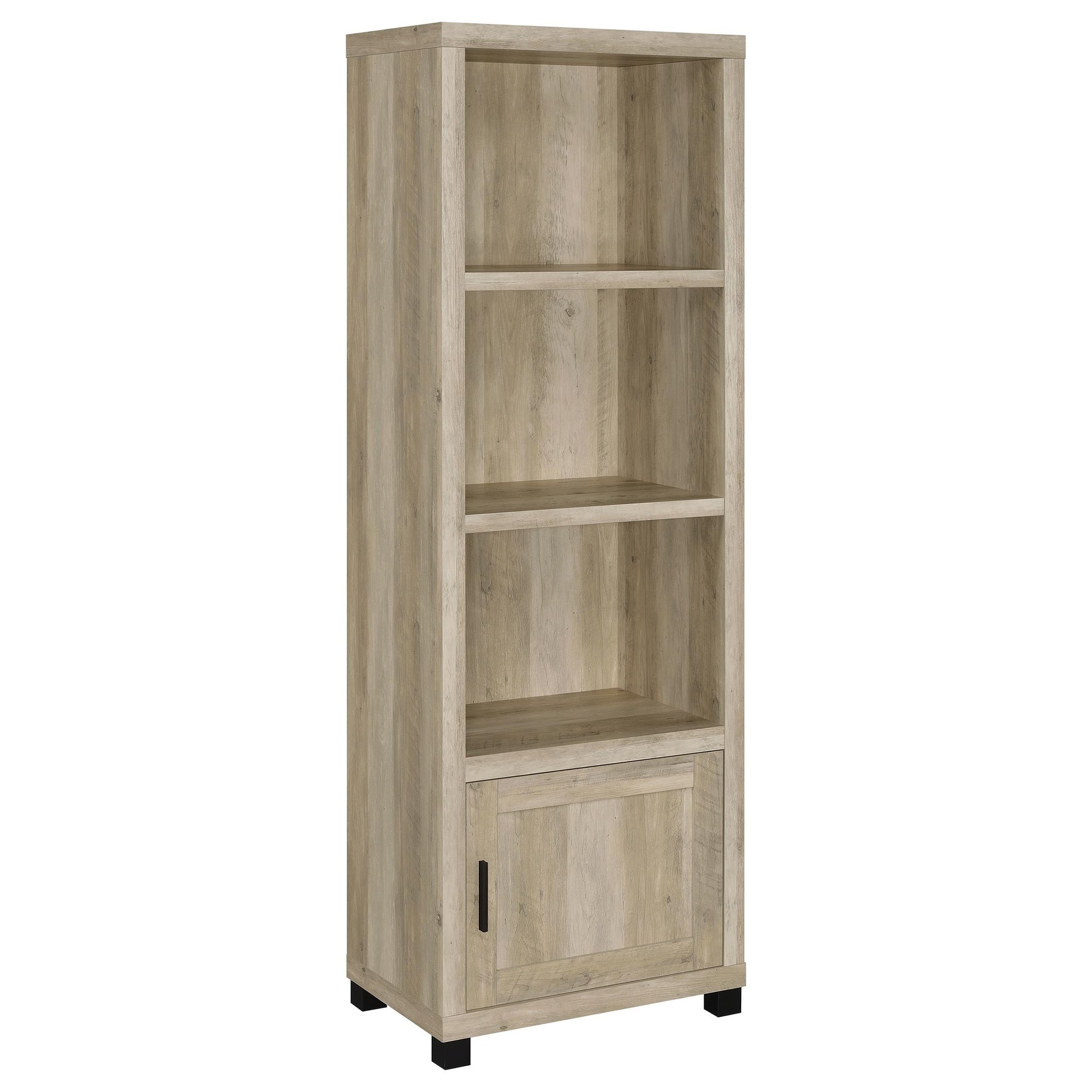 Vivek Distressed Pine 3-shelf Engineered Wood Media Tower