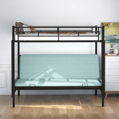 Twin over Full Metal Bunk Bed, Multi-Function,Black(OLD SKU:MF286650AAB)