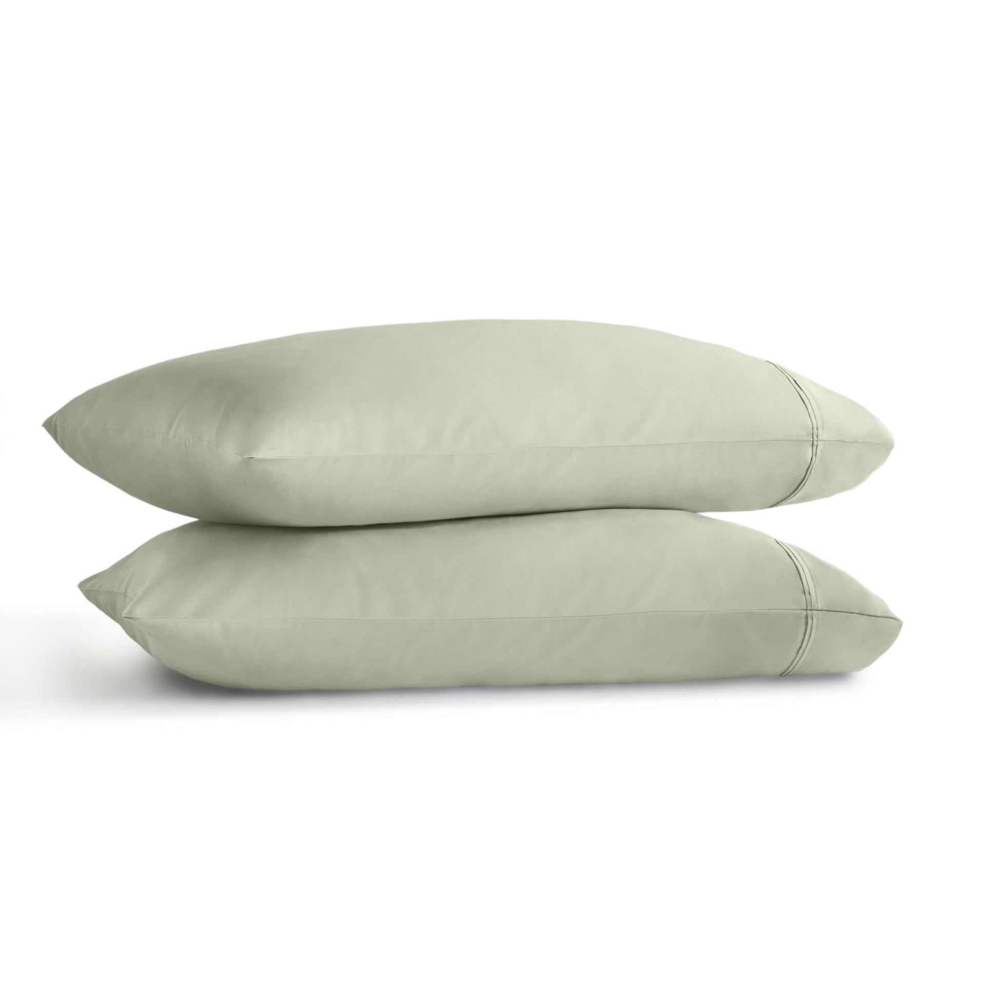 2-Piece King Sham Sateen Pillowcase Set,Sage