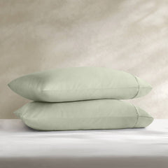 2-Piece King Sham Sateen Pillowcase Set,Sage