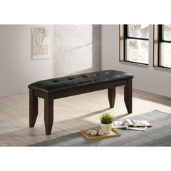 Cappuccino and Black Upholestered Dining Bench