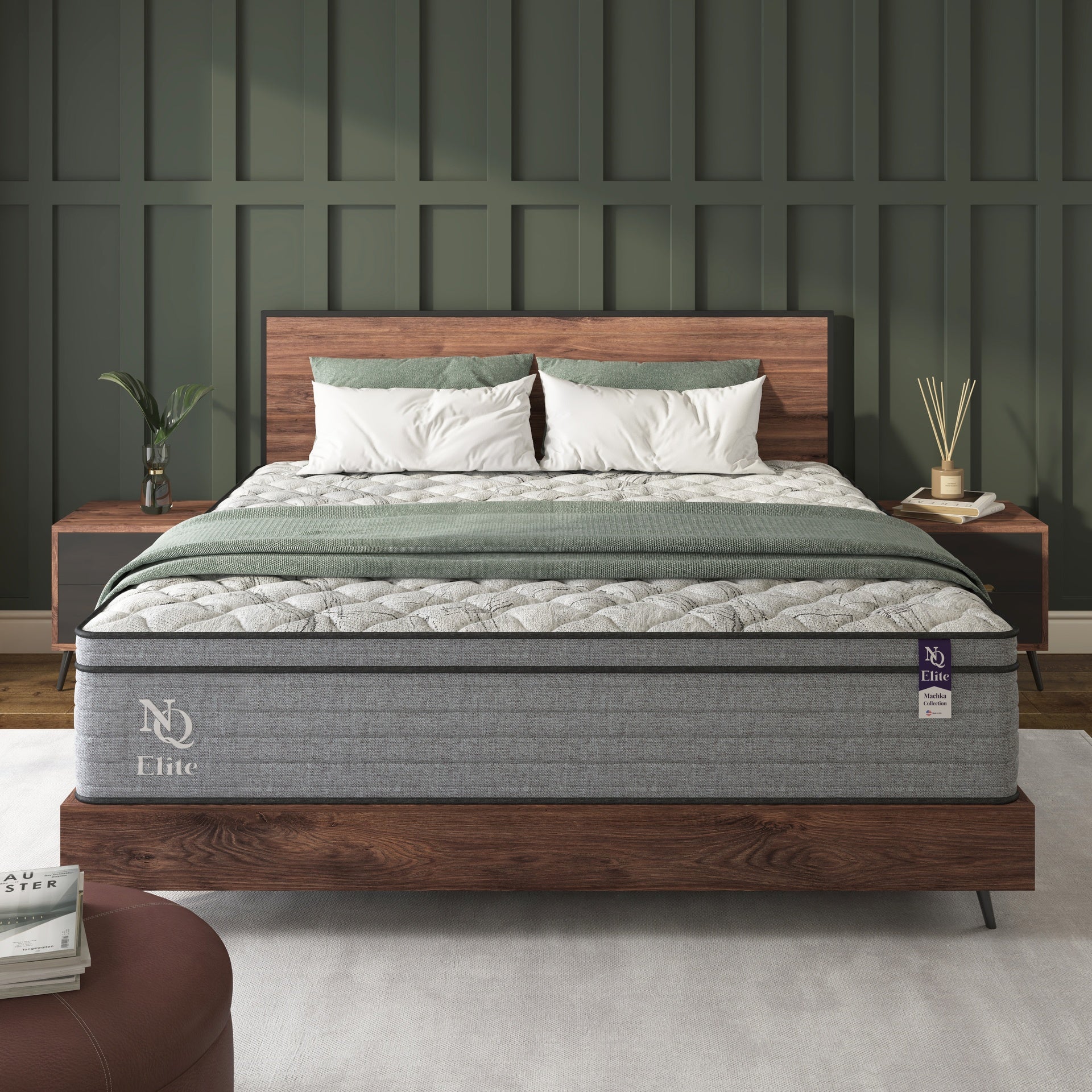 NapQueen Elite Series Machka 10 Inch Full Size Cooling Gel Memory Foam Hybrid Mattress, CertiPUR-US Certified, Made in USA