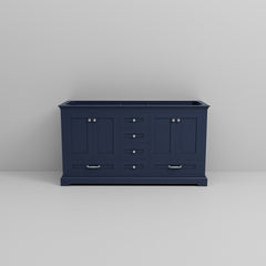 Navy Blue Double Bath Vanity 60 in. W x 22 in. D