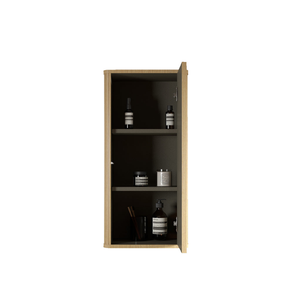 CC0414S306 Natural Oak Bathroom Floating Side Cabinet, Wall-mounted Storage Cabinet for Small Spaces, Pre-assembled