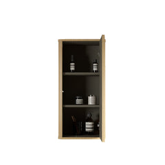 CC0414S306 Natural Oak Bathroom Floating Side Cabinet, Wall-mounted Storage Cabinet for Small Spaces, Pre-assembled