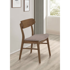 Whisten Walnut and Brown Dining Side Chair (Set of 2)
