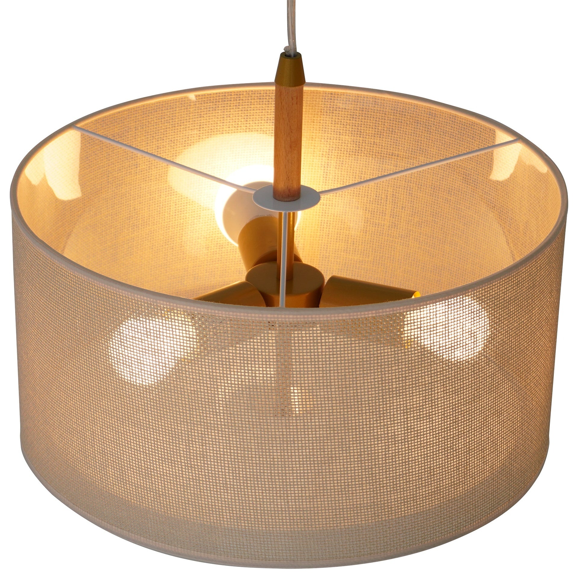 Glacier Pendant Lamp - Oak + Natural + Gold