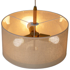 Glacier Pendant Lamp - Oak + Natural + Gold