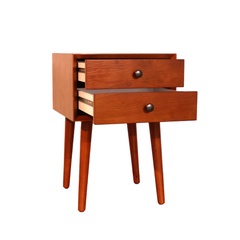 Nightstand with 2-Drawers, Small Side End Table with Storage, Seadrifte