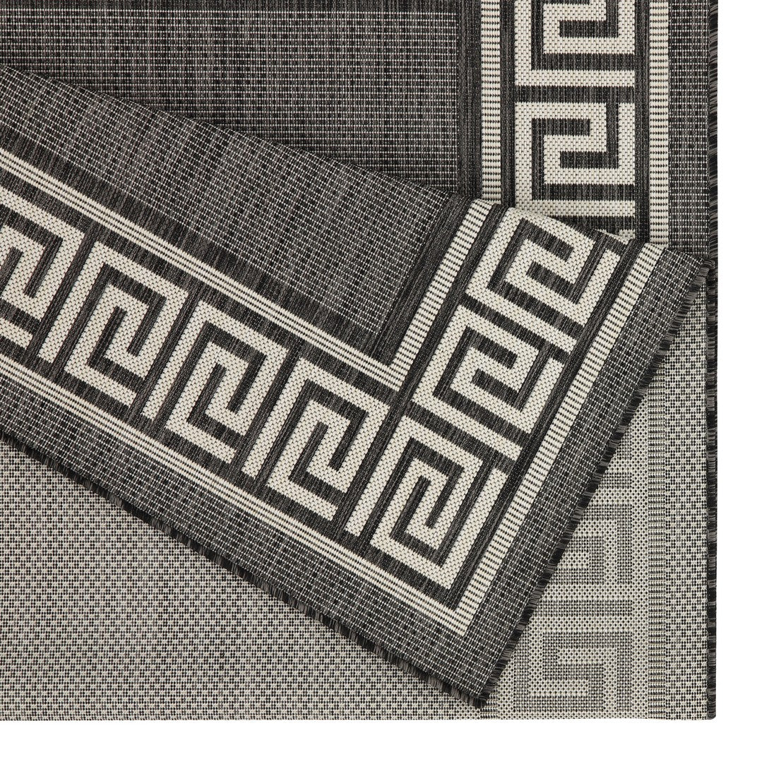 Sunshine GC_HAR2002 Anthracite 2 ft. 7 in. x 7 ft. 3 in. Indoor/Outdoor Area Rug
