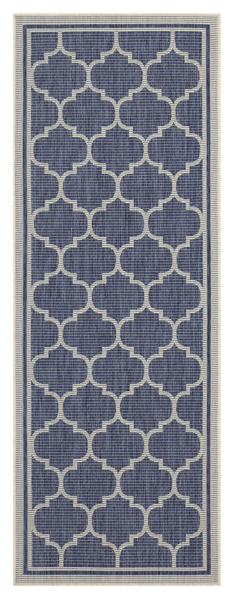 Sunshine GC_HAR2004 Blue 2 ft. 7 in. x 7 ft. 3 in. Indoor/Outdoor Area Rug