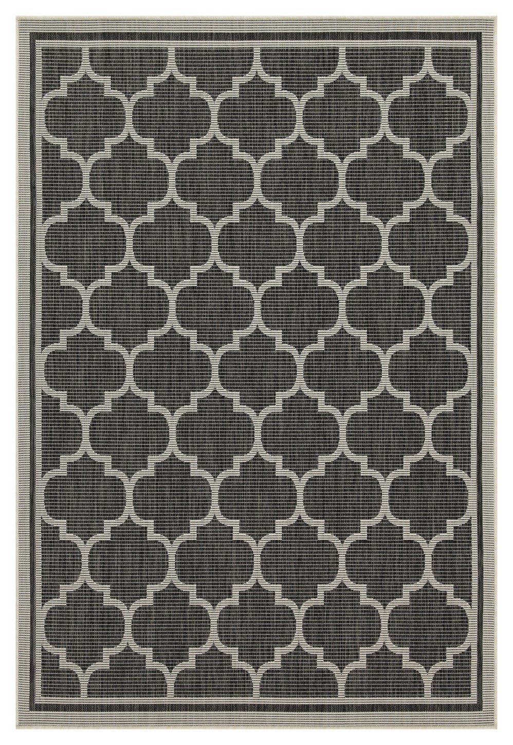 Sunshine GC_HAR2005 Anthracite 2 ft. 7 in. x 7 ft. 3 in. Indoor/Outdoor Area Rug