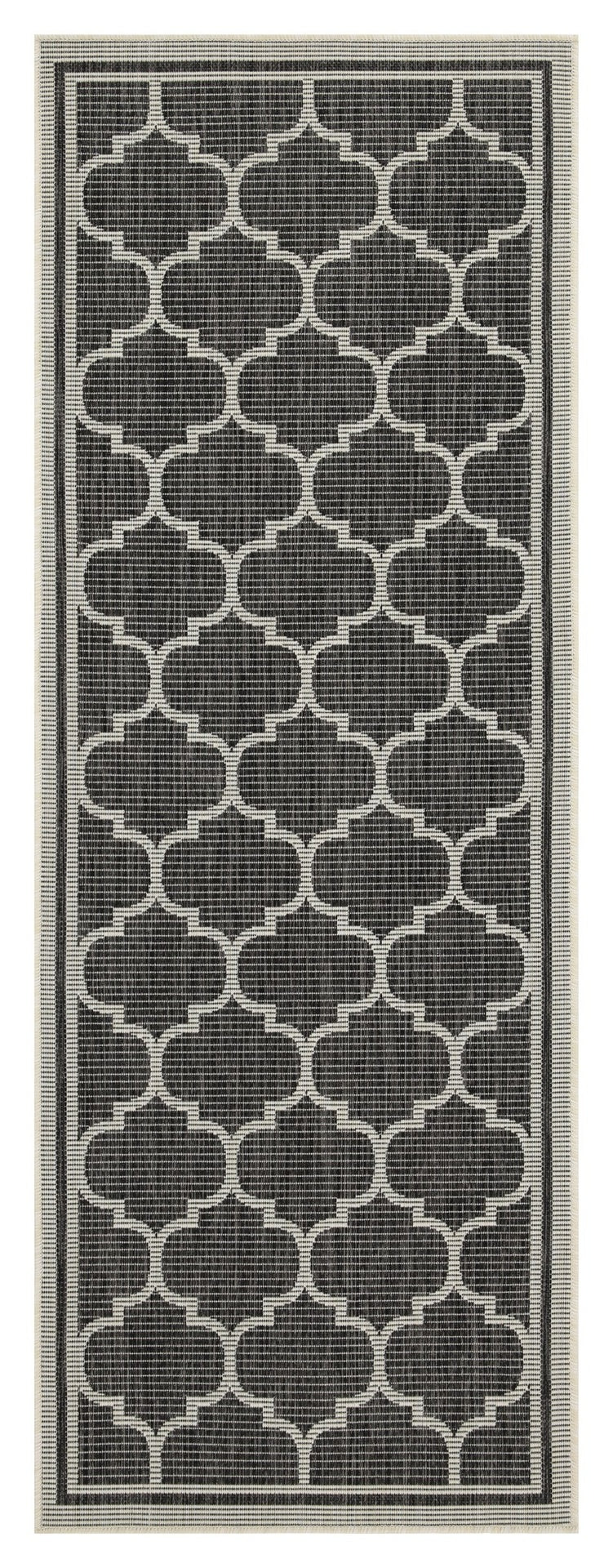 Sunshine GC_HAR2005 Anthracite 2 ft. 7 in. x 7 ft. 3 in. Indoor/Outdoor Area Rug