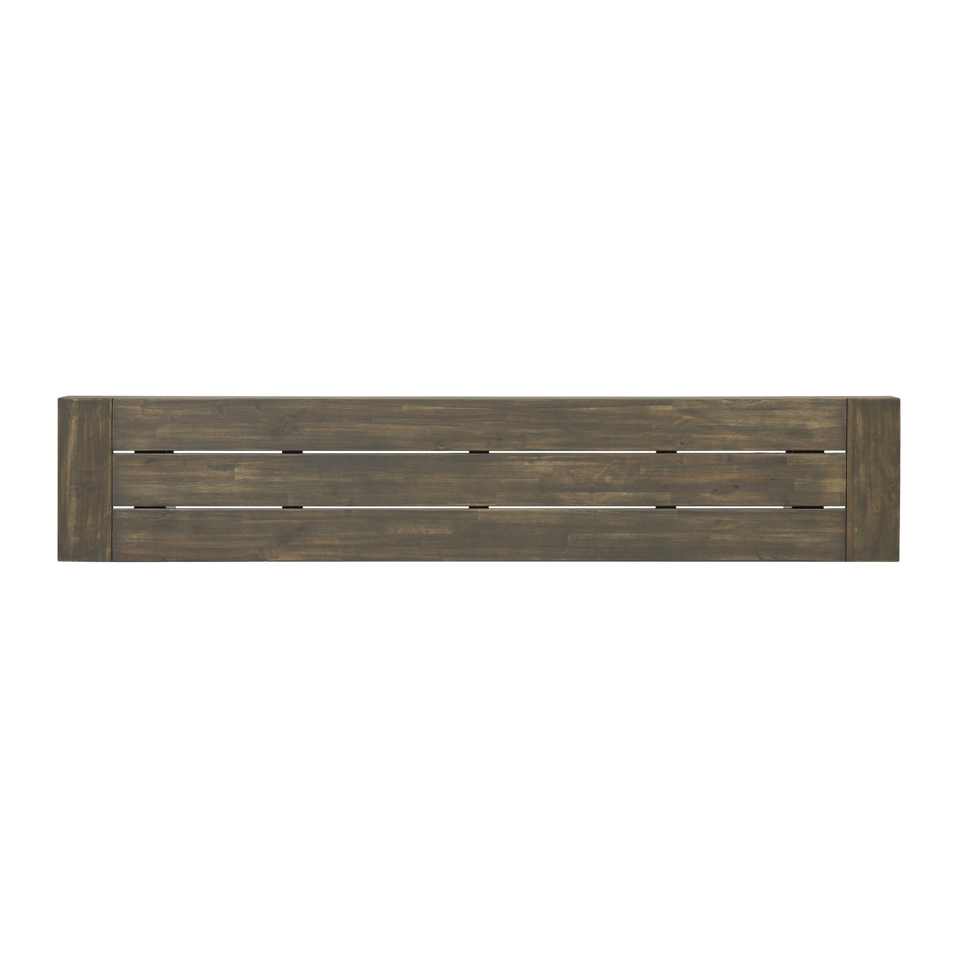 Outdoor Acacia Wood Patio Bench,Grey/Rustic Metal