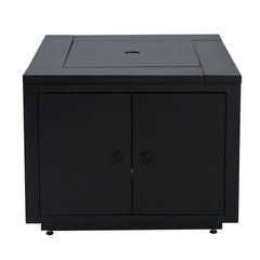 30inch Square  Steel Fire Pit Table, in Black,40000BTU
