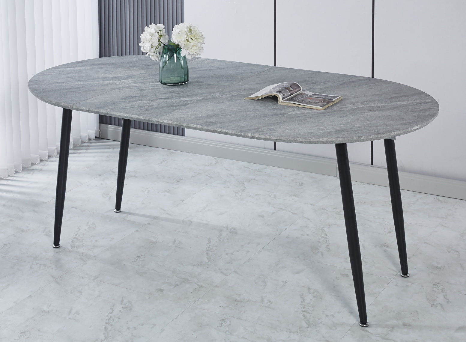 Extensible table,DINING TABLE,OFFICE TABLE,COFFEE TABLE,metal leg,100/140/180x100x75cm