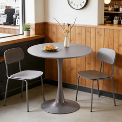 31.5" GREY COLOR TOP Tulip Table Mid-century Dining Table for 2-4 people With Round Mdf Table Top, Pedestal Dining Table, End Table Leisure Coffee Table