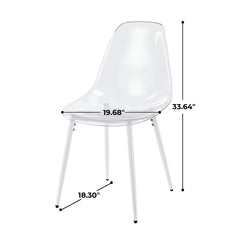 dining chair,set of 4,metal leg,plastic seat
