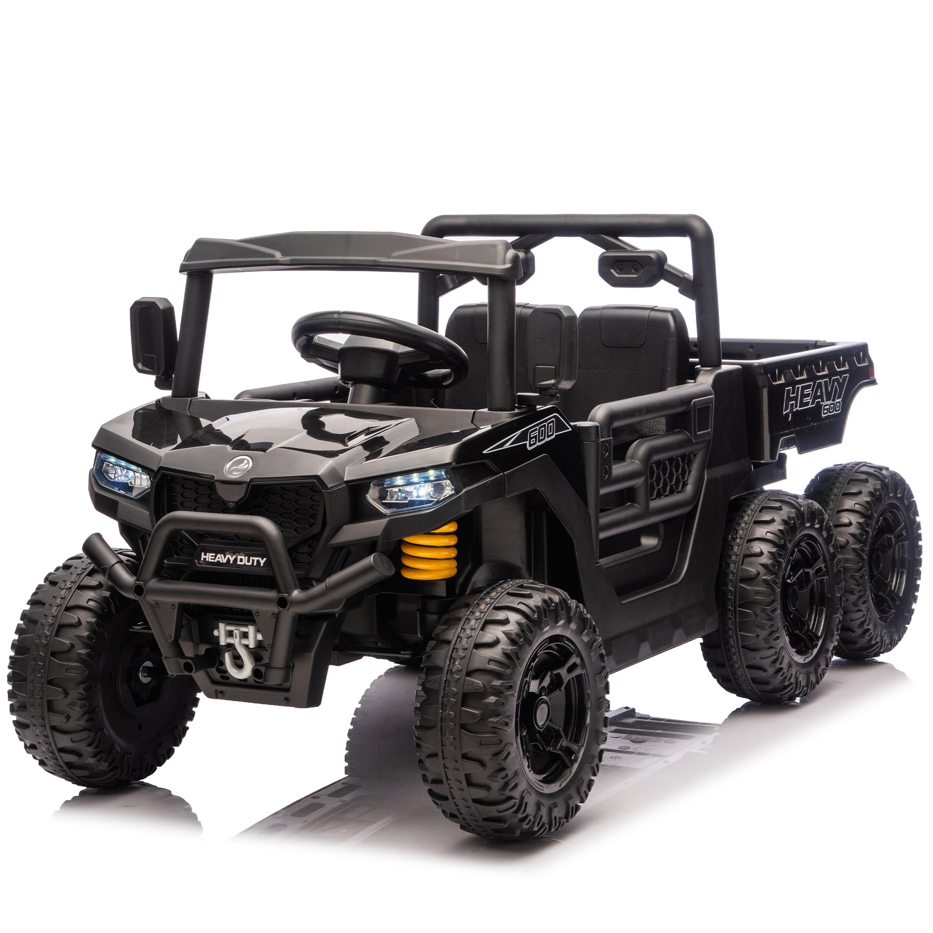 24V 440W Kids Ride On Six-wheel Electric Dump Truck W/ PC 2.4G, 4WD,Upgraded anti-collision bar,Six-wheel Suspension, Bluetooth &with Music and Storie,Speeds 1.86-3.41 MPH for Kids Aged 3-5