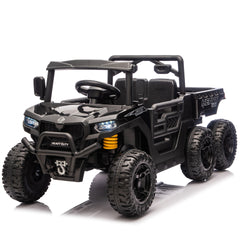 24V 440W Kids Ride On Six-wheel Electric Dump Truck W/ PC 2.4G, 4WD,Upgraded anti-collision bar,Six-wheel Suspension, Bluetooth &with Music and Storie,Speeds 1.86-3.41 MPH for Kids Aged 3-5