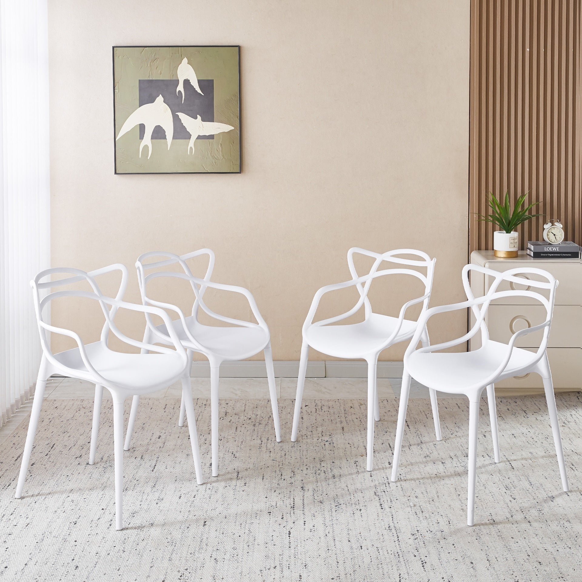 Plastic Dining CHAIR 4PCS white