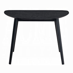 Contemporary Black Finish Dining Table 1pc Wooden Kitchen Furniture Unique Shape Tabletop
