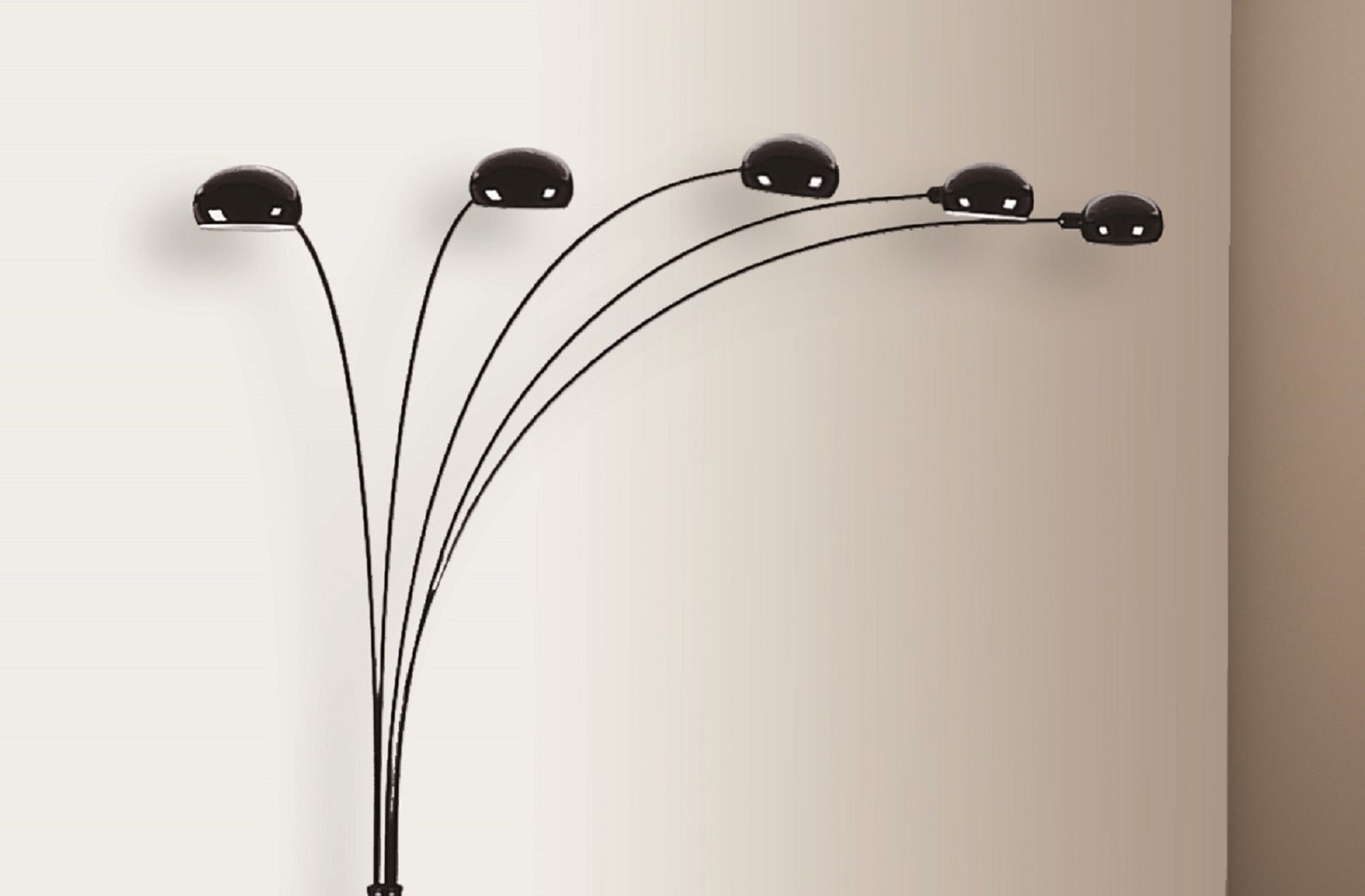 1pc Modern Design Classic Peacock Shade 82" Floor Lamp Black Living Room