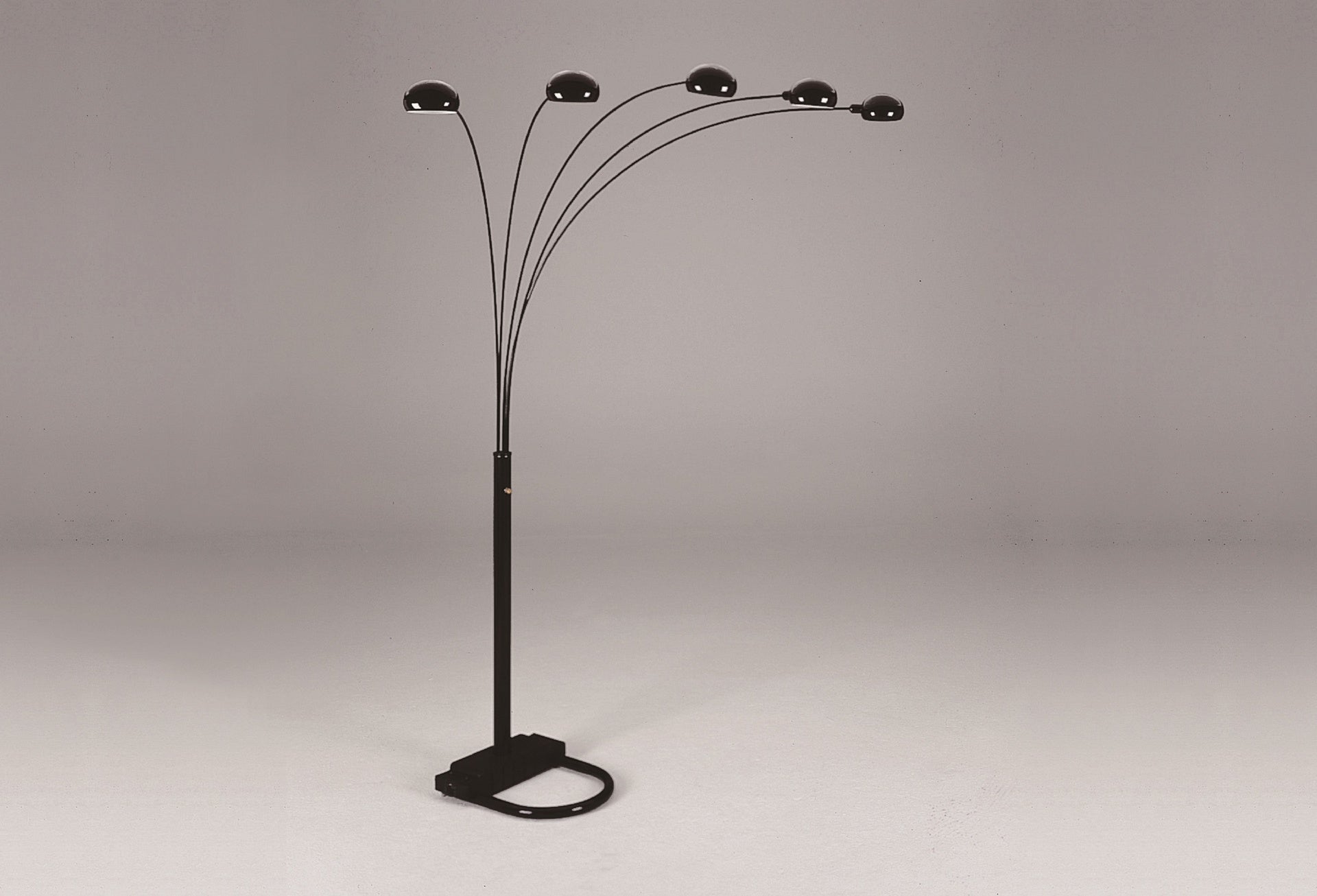 1pc Modern Design Classic Peacock Shade 82" Floor Lamp Black Living Room