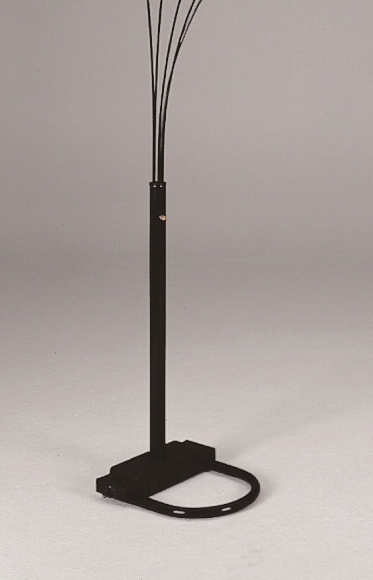 1pc Modern Design Classic Peacock Shade 82" Floor Lamp Black Living Room