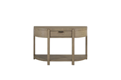 Curved 1-Drawer Console Table - Toffee