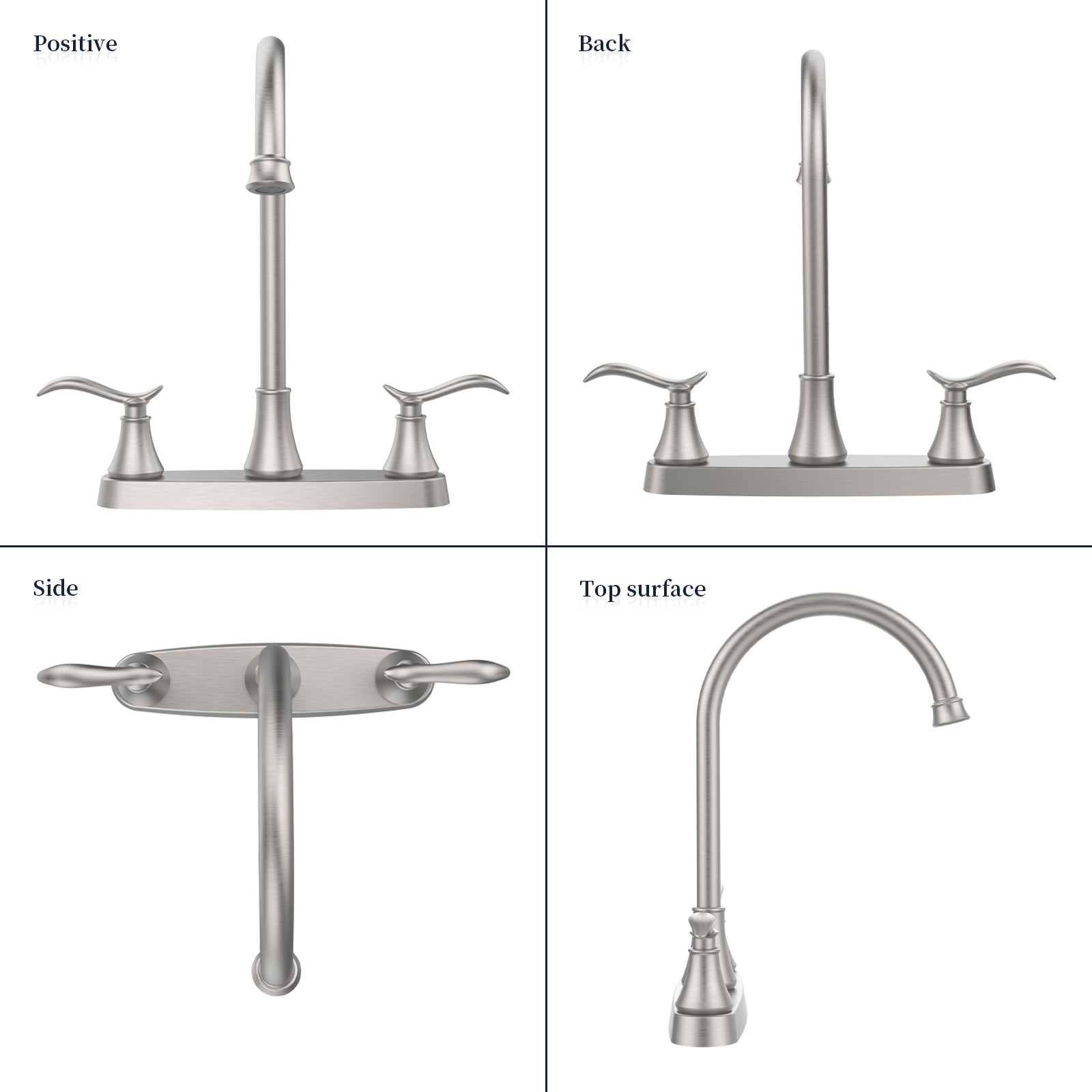 Single Handle High Arc Brushed Nickel Pull Out Kitchen Faucet,Single Level Stainless Steel Kitchen Sink Faucets with Pull Down Sprayer