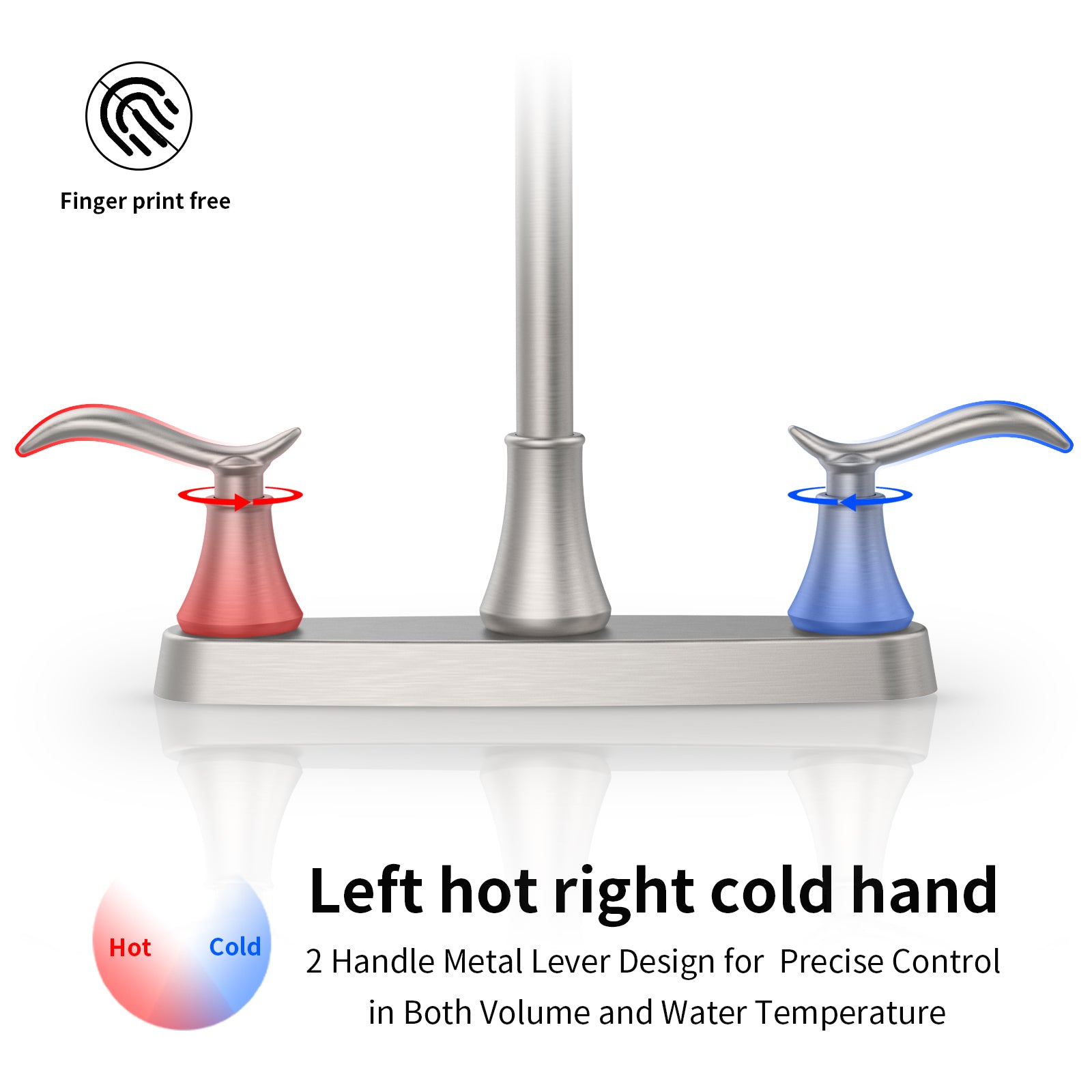 Single Handle High Arc Brushed Nickel Pull Out Kitchen Faucet,Single Level Stainless Steel Kitchen Sink Faucets with Pull Down Sprayer