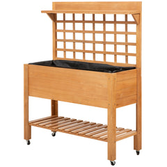 Elevated Garden Raised Bed Solid Wood Planter Flower Herb Boxes